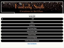 Tablet Screenshot of kimberlysmithartglass.com